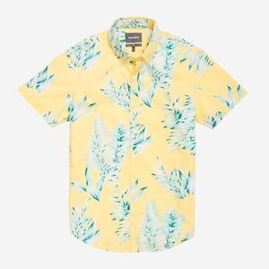 Bonobos Yellow Leaf Riviera Short Sleeve Shirt